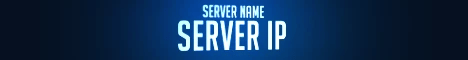 Factions Minecraft Server Banner Blue
