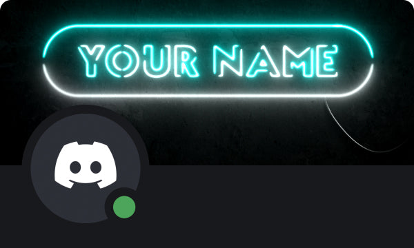 Neon Discord Profile Banner Cyan