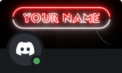 Neon Discord Profile Banner Red
