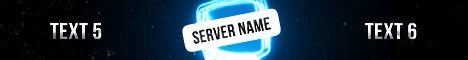 Neon Minecraft Server Banner