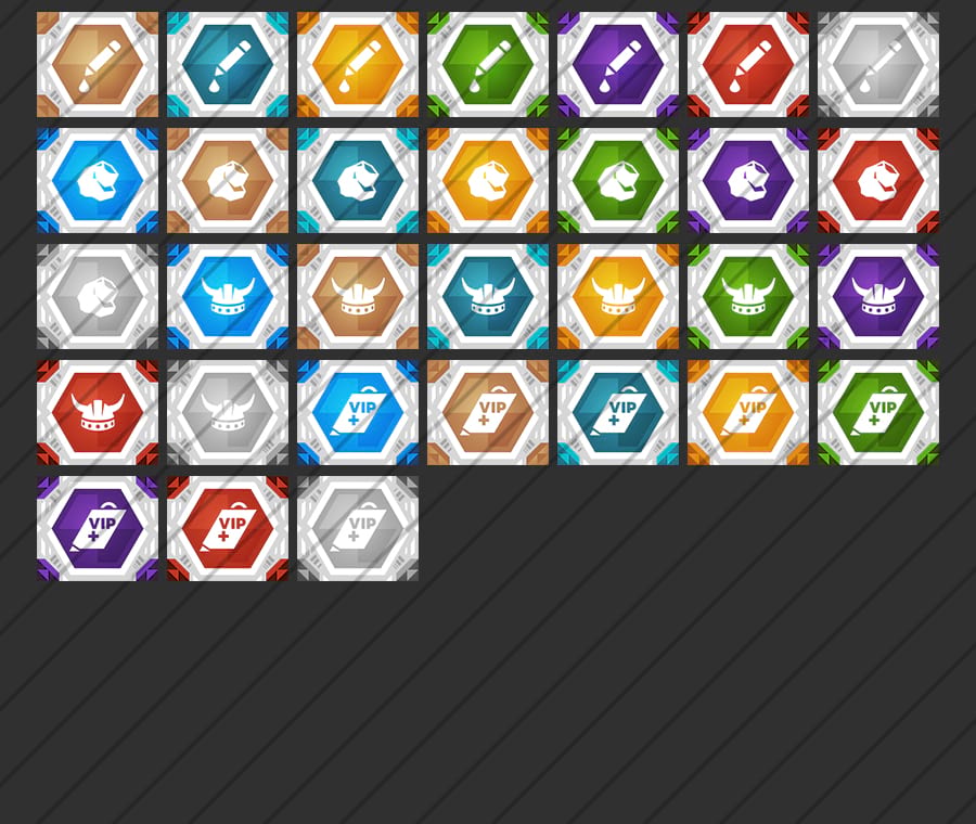 Sleek - Paquete de iconos Buycraft — versión pequeña, diseño alternativo de la galería