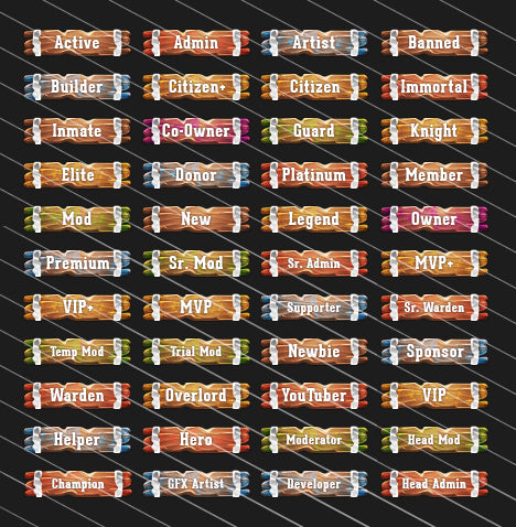 Colored Wood Planks - Forum Rank Tags Pack