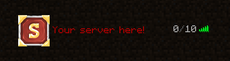Crafted - Icono de servidor de Minecraft 64x64 — combinación de colores rojo